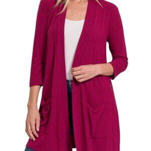 #163 CARDIGAN OPEN FRONT